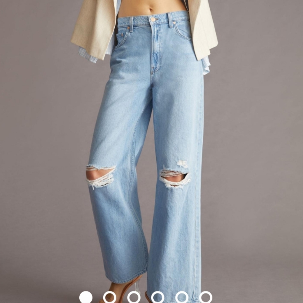 Mother Snacks The Fun Dip Puddle Wide Leg Jean